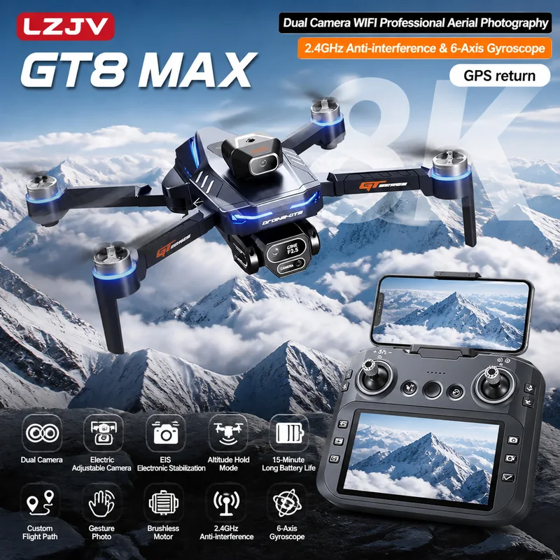 GT8 Max Foldable Drone 8K HD P - огляд і ціна Drone Kit Professional