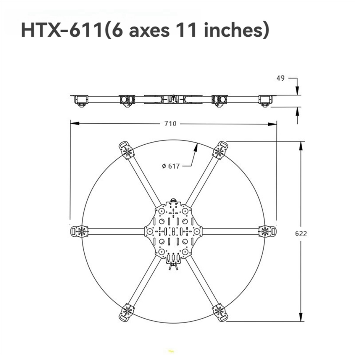 ▶✔▃AC246-Hexacopter Frame Kit  - огляд і ціна Drone Kit Hexacopter